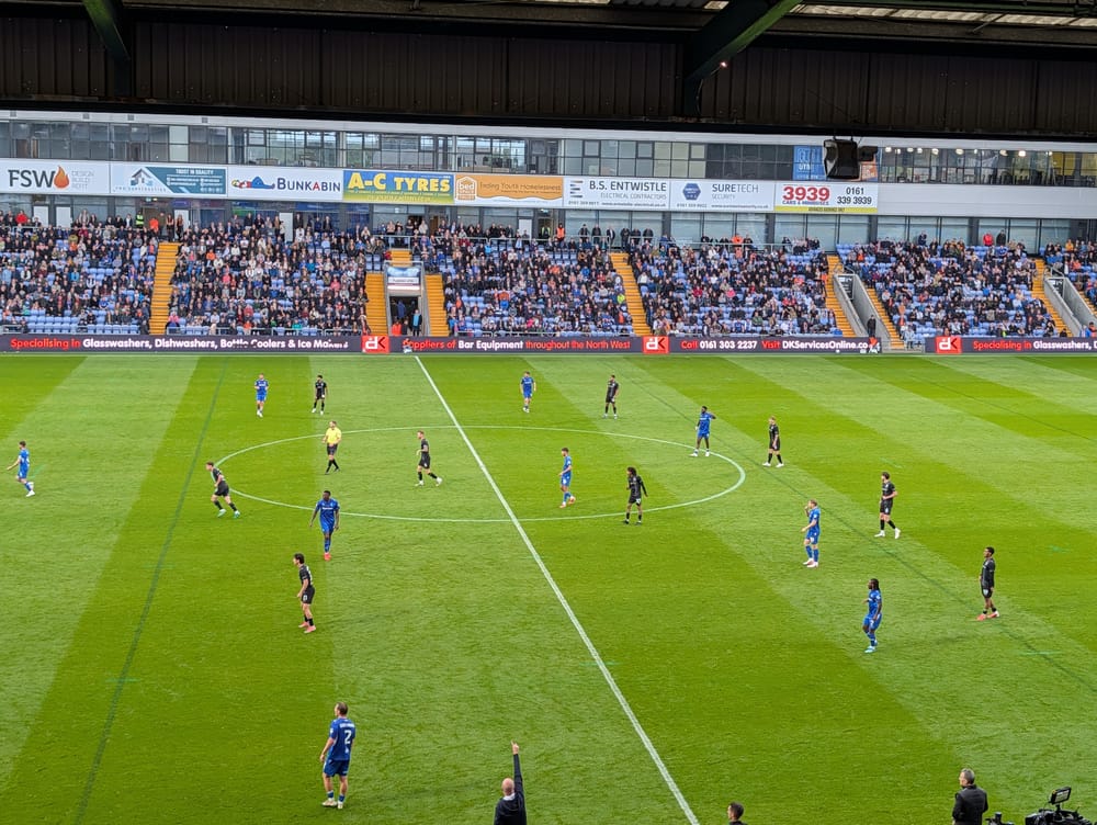 Oldham v Chesterfield View from the Press Box September 2026