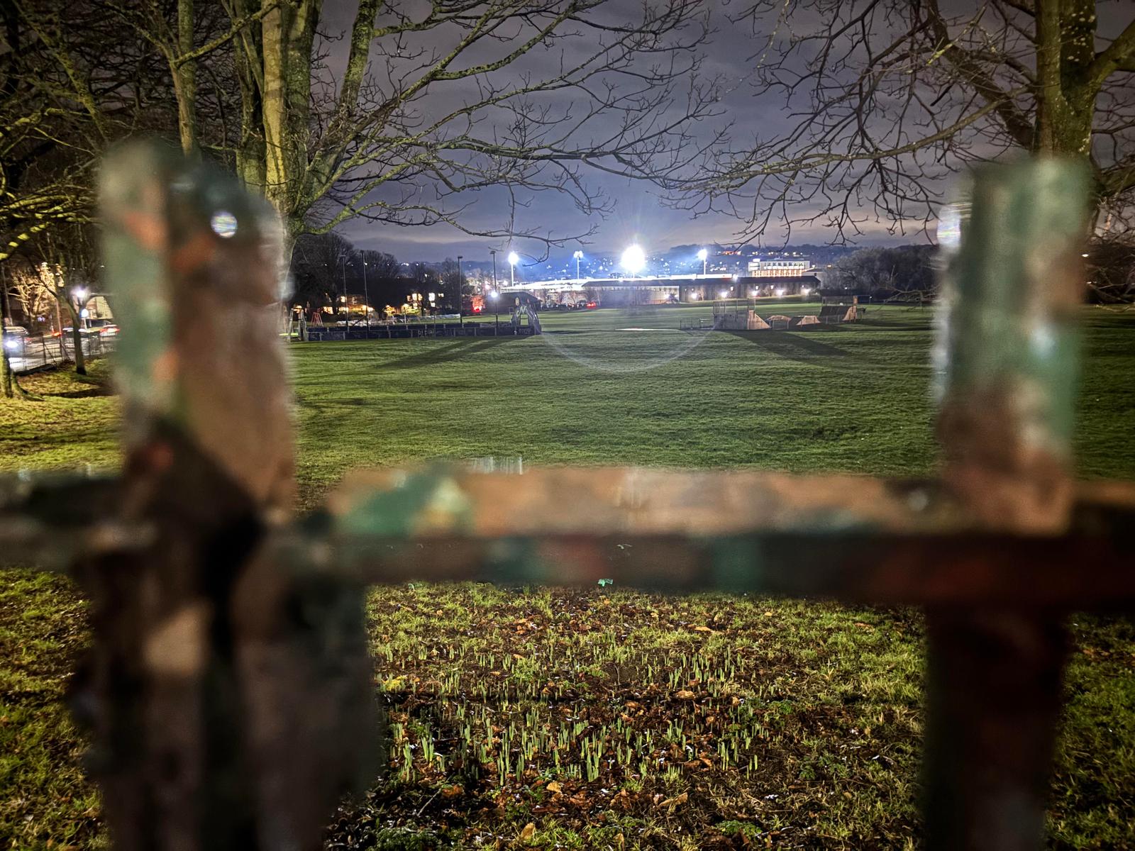 SMH Group Stadium From Distance at Night